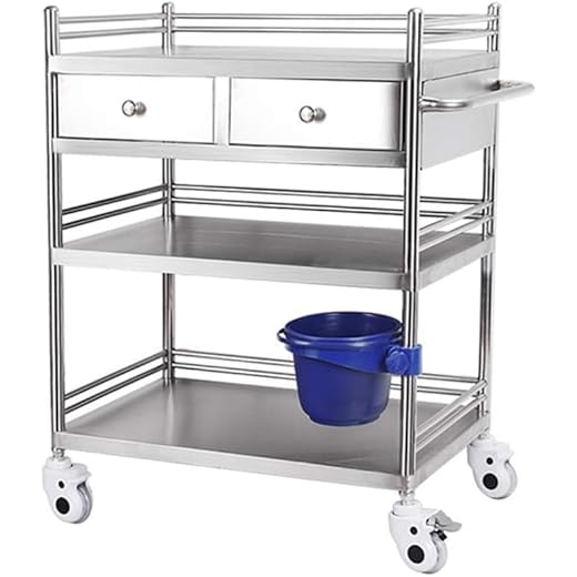 Classic Stainless Steel Medical Trolley