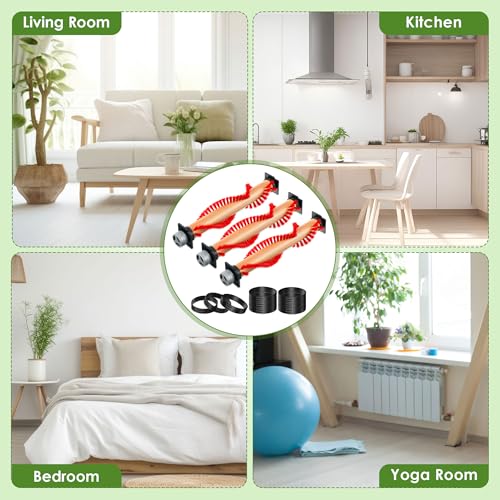 Image of Landhoow XL Vacuum Brush Roller replacement parts with Vacuum Belt Compatible with Oreck XL Parts, Cleaner Belt compatible with 0300604, Upright Replacement Part for House and Office Clean(3 Pack)