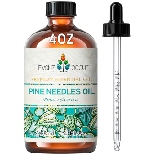 EVOKE OCCU Pine Essential Oil for Diffuser Fresh Pine Scent for Aromatherapy Skin Hair Care Soap & Candle Making - 4 Fl Oz