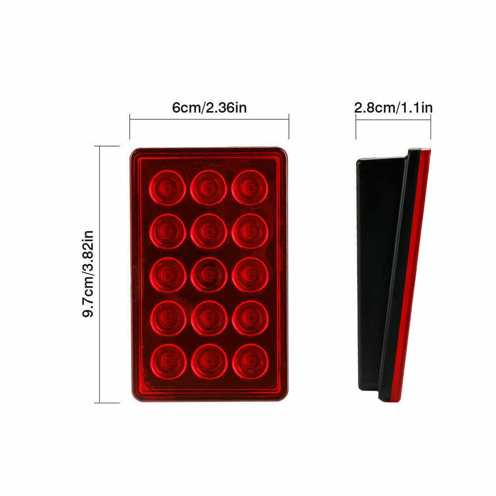15 LED Stile F1 Terza Luce di Stop Posteriore Funzione Stroboscopica Luci Frenaggio Segnale Per Auto,Rosso