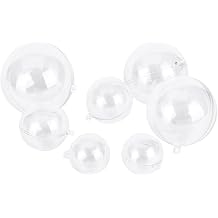 Clear Plastic Balls Fillable Ornaments Ball Transparent Acrylic Hollow Ball DIY Crafts Wedding Decorations Bath Bomb Mold Shells Molding DIY Projects