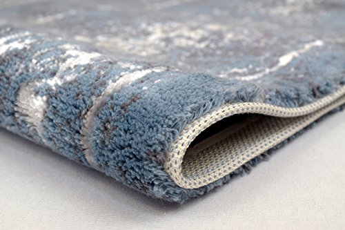 Kleine Wolke Caracas Bath Mat, Cotton, Ice Blue, 60 x 100 cm