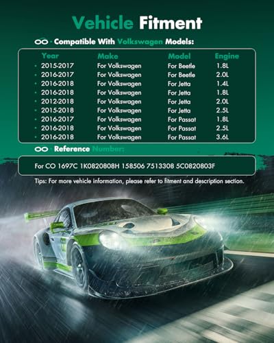 Image of SCITOO AC Compressor fit for Volkswagen for Beetle 1.8L 2015-2017 | Fast Cooling, Ultra Low Noise (≤72 dB)Air Conditioner Compressor with Clutch, Easy Installation, 1K0820808H 158506