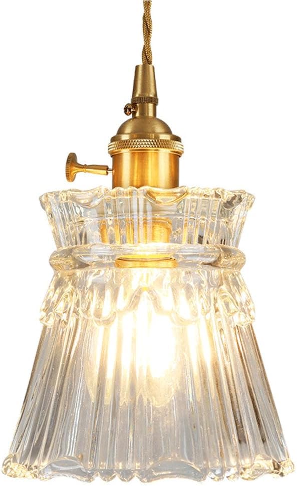 Lámpara colgante industrial E27 de cristal para techo y salón