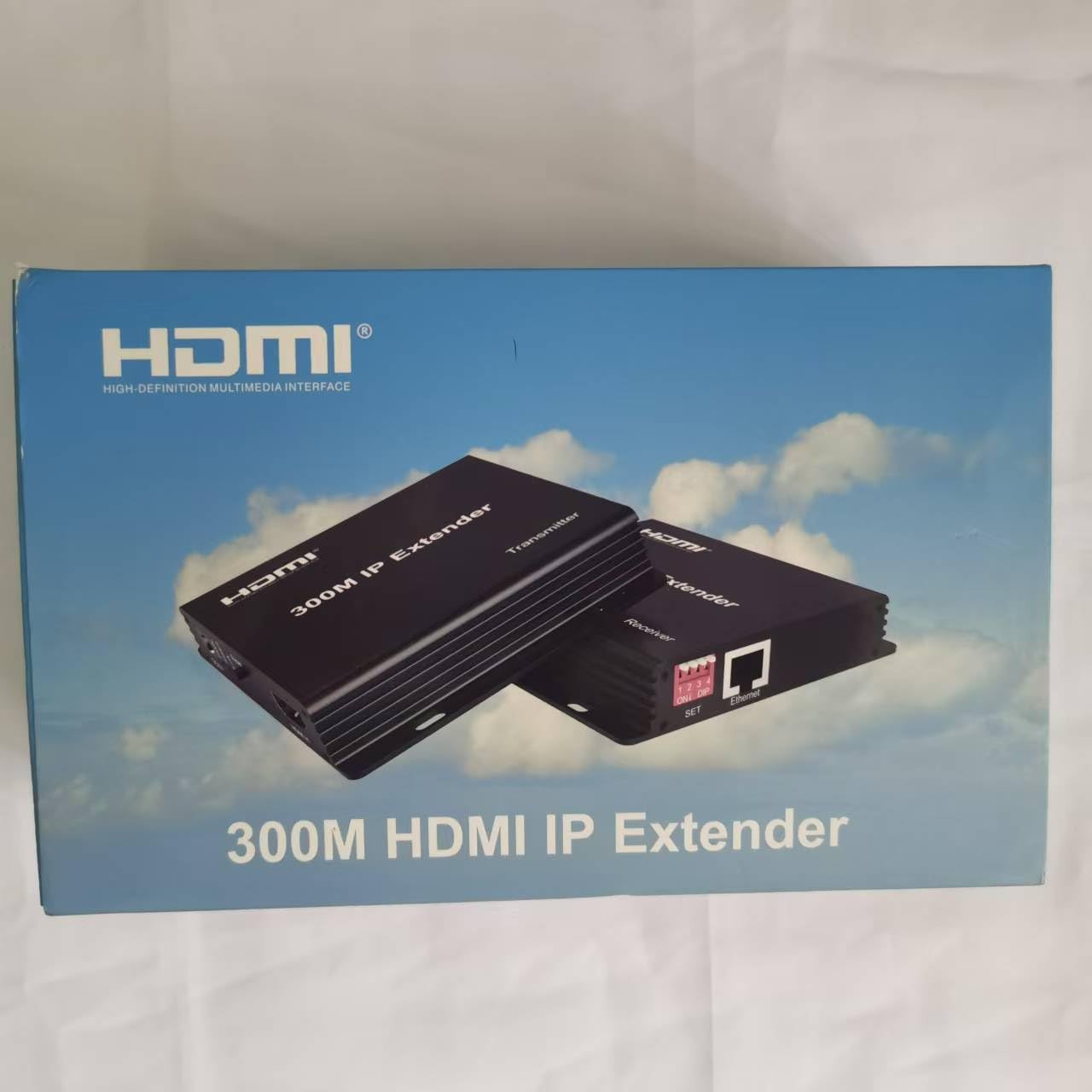300M IP HDMI KVM extender, HDMI extender su IP RJ45 Cat6 cavo Ethernet 1080p HDMI KVM extender multipoint Connect network switch supporto PC DVR TV mouse tastiera (300M IP Extender)