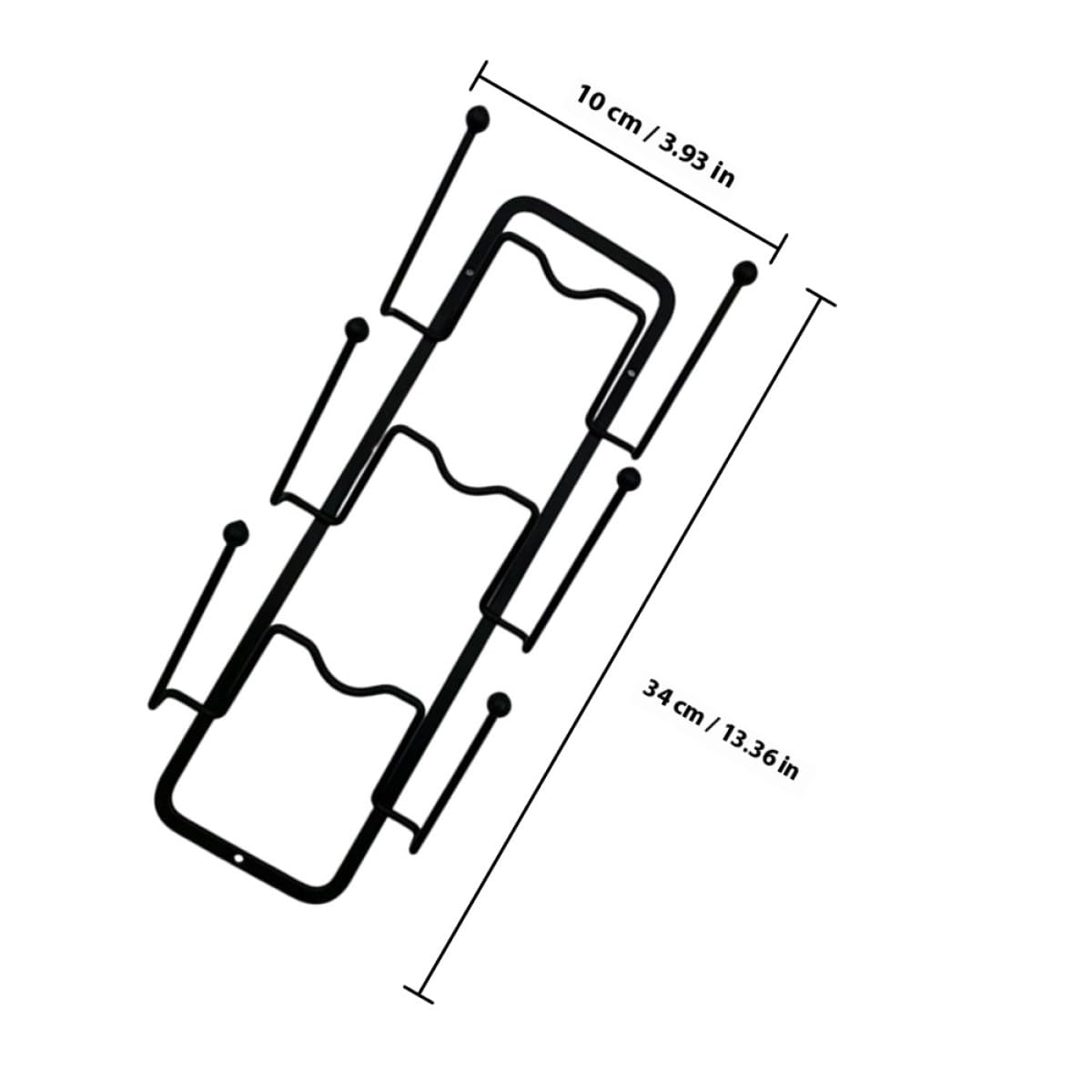 DOITOOL Organisateur Élégant sans de Couvercles en U de Casseroles Perçage en Acier Carbone, Support Résistant à L'usure Design Rangement Pratique et pour Cuisine