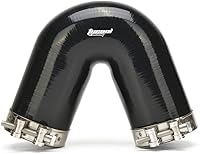 Vista 6 de Conector de codo de silicona de 4 capas de 2 pulgadas de 135 grados, ensamblador de manguera turbo, intercooler de tubería de entrada de aire