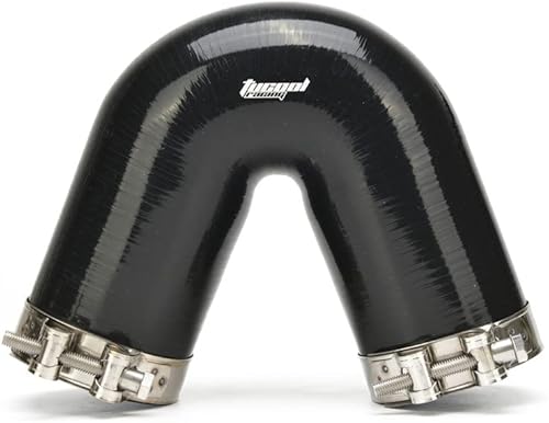 Conector de codo de silicona de 4 capas de 135 grados, longitud de tubo turbo de manguera de 6.693 in con abrazaderas de tornillo en T inoxidable