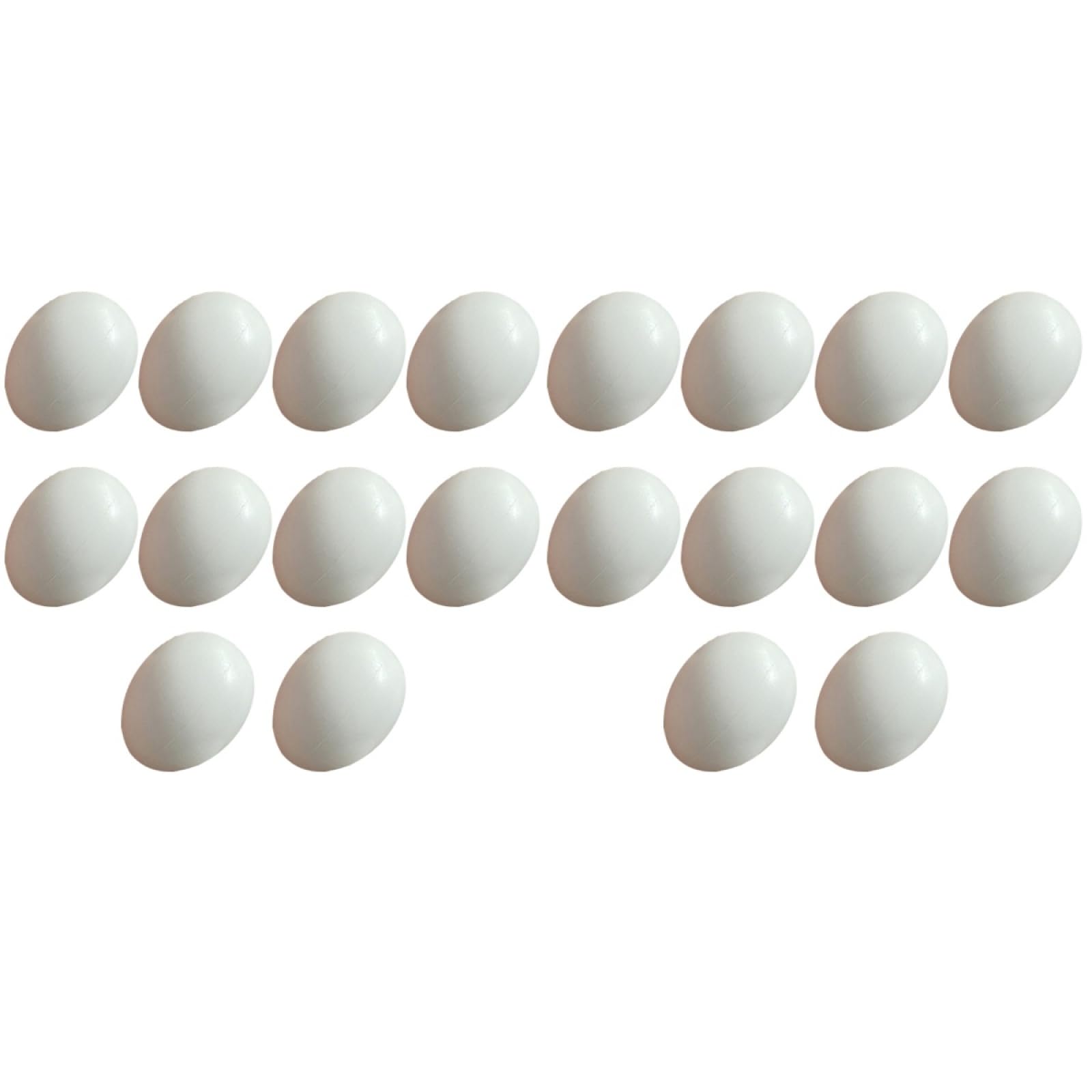 Warmhm Pack of 20 Simulation Bird Eggs 2.2 cm Small Artificial Easter Simulation Plastic Eggs Fake Bird Eggs Solid Plastic Bird Breeding Stand Fake Bird Egg Decoration