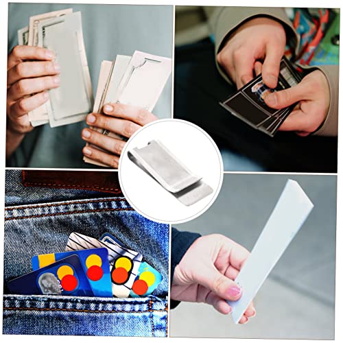 Cartera delgada de metal resistente para hombre tarjetero con clip simple 3