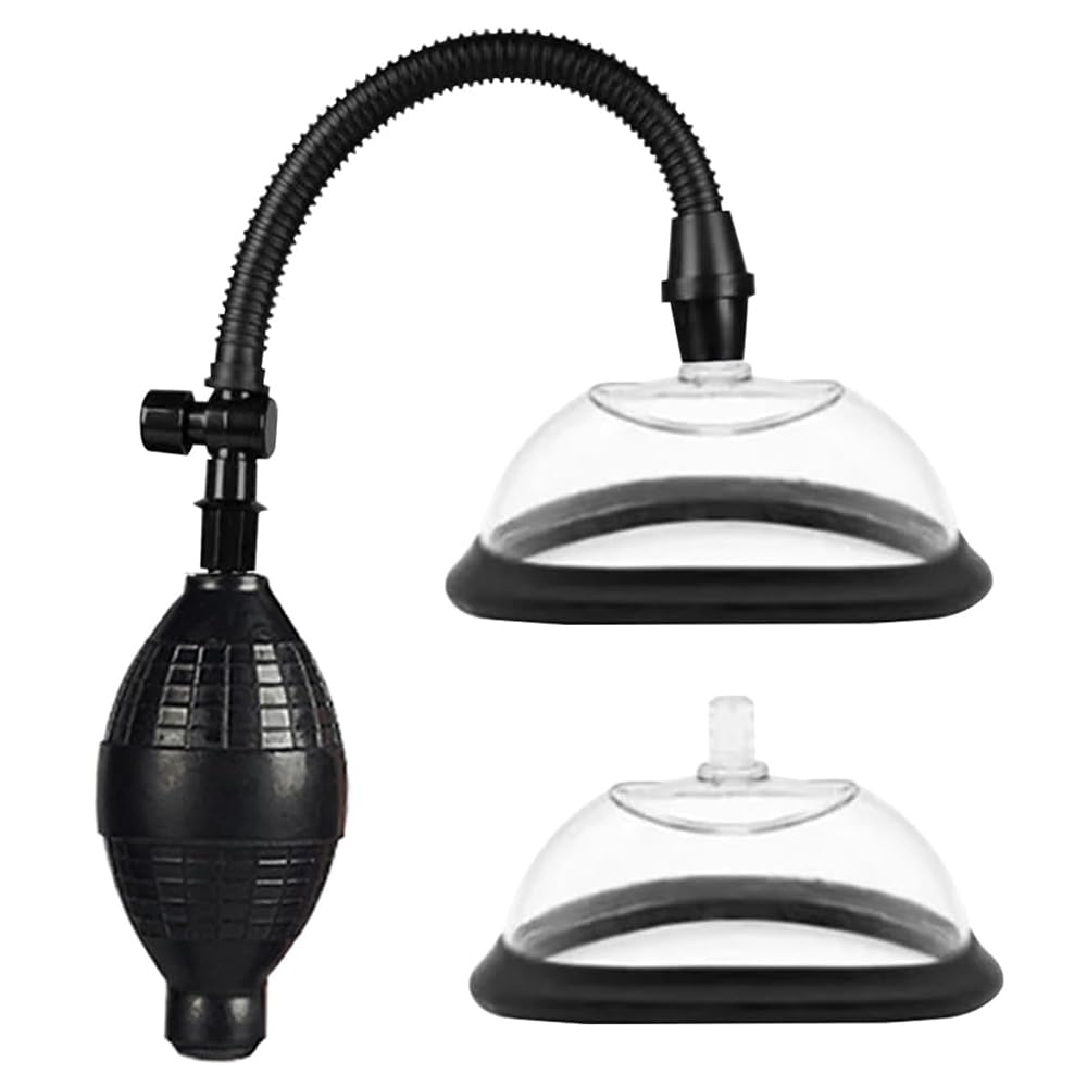 BDSMYEE Bomba de Vacío para Vagina, Bomba de Vacío para Clítoris y Pezones con 2 Ventosas Potentes, Estimulación Manual del Clítoris, Juguete Sexual Erótico para Mujeres Parejas