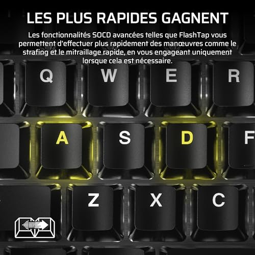 Clavier Gaming CORSAIR K70 Pro TKL Interrupteurs MGX Hyperdrive Rétroéclairage RGB AZERTY - vue 8