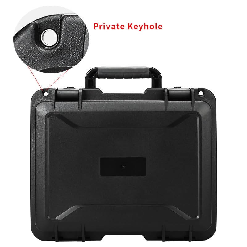 Funda rígida resistente de 16 x 13 x 6 pulgadas con inserto de espuma personalizable
