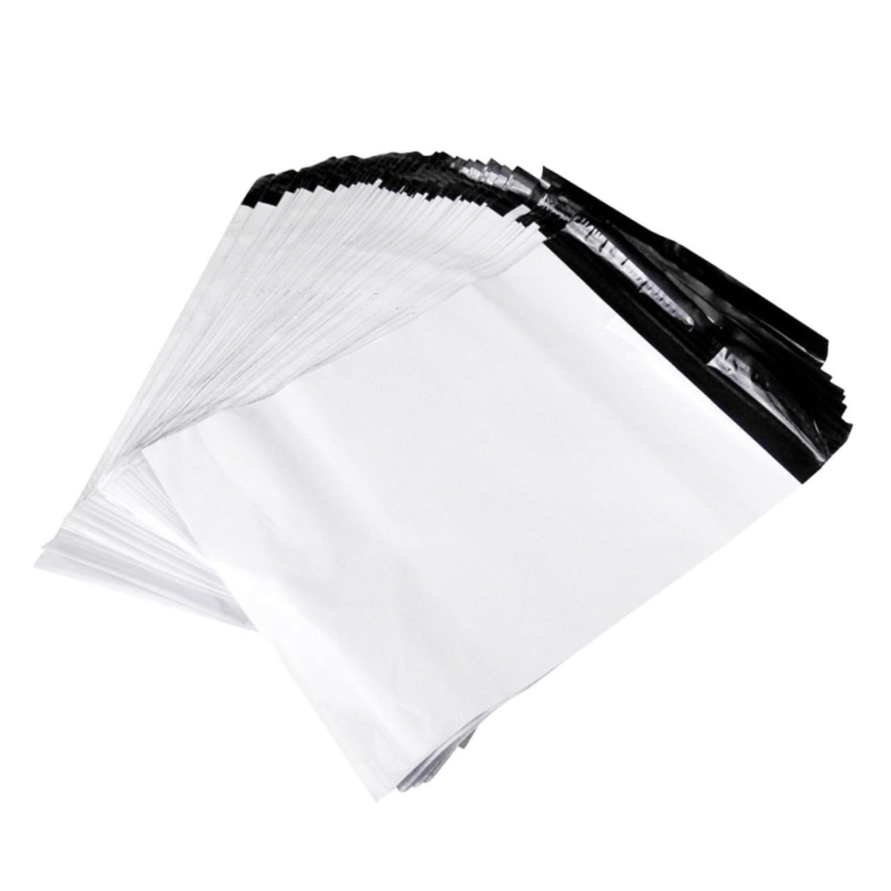 100 pièces Sacs Expédition Plastique Blanc Épais Auto-adhésifs Étanches et Résistants pour Colis Postaux et Logistique