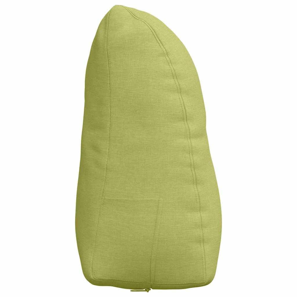 Cuscino di supporto per la schiena, verde chiaro, 45 x 24 x 50 cm, in tessuto con supporto lombare ergonomico, per divano, ufficio, letto e poltrona, comodo cuscino di supporto per colonna
