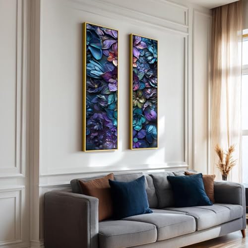 Impression de forêt sur toile verticale ensemble d'affiches
