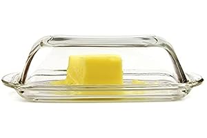 Kangaroo Butter Dish Glass with Lid Butter Container