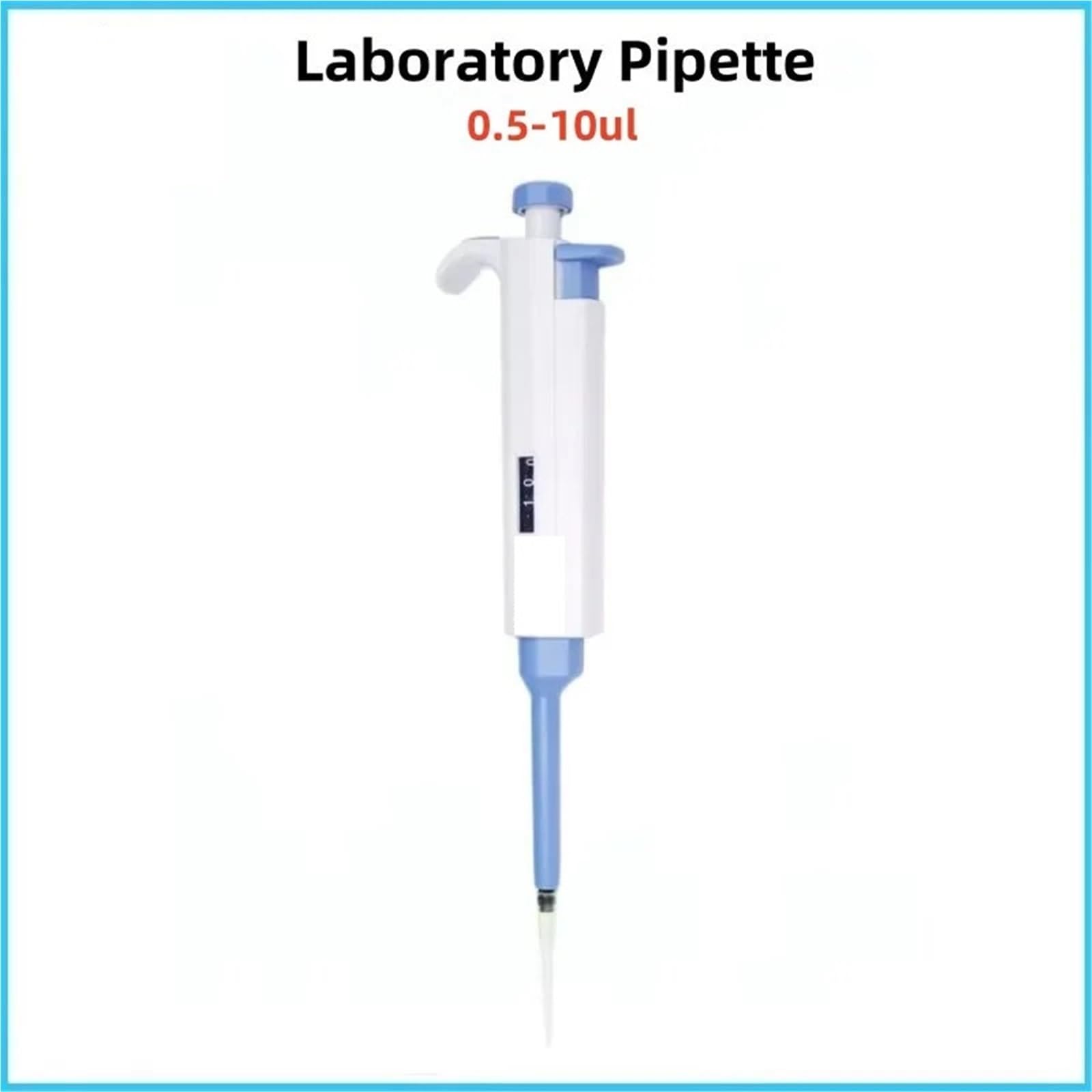Pipeta laboratoryjna 0,5-10ul, jednokanałowa, z wyświetlaczem cyfrowym, regulowana, plastikowa pipeta, sprzęt laboratoryjny