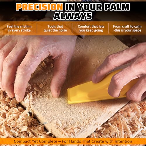 TOVPADE 54PCS Premium Micro Sander, Detail & Mini Sander Block – Precision Small Hand Sanding Tool, 80–800 Grit Sandpaper Kit, 3-in-1 Set for Wood, Crafts, Furniture, Tight Spaces & DIY Projects - Image 3