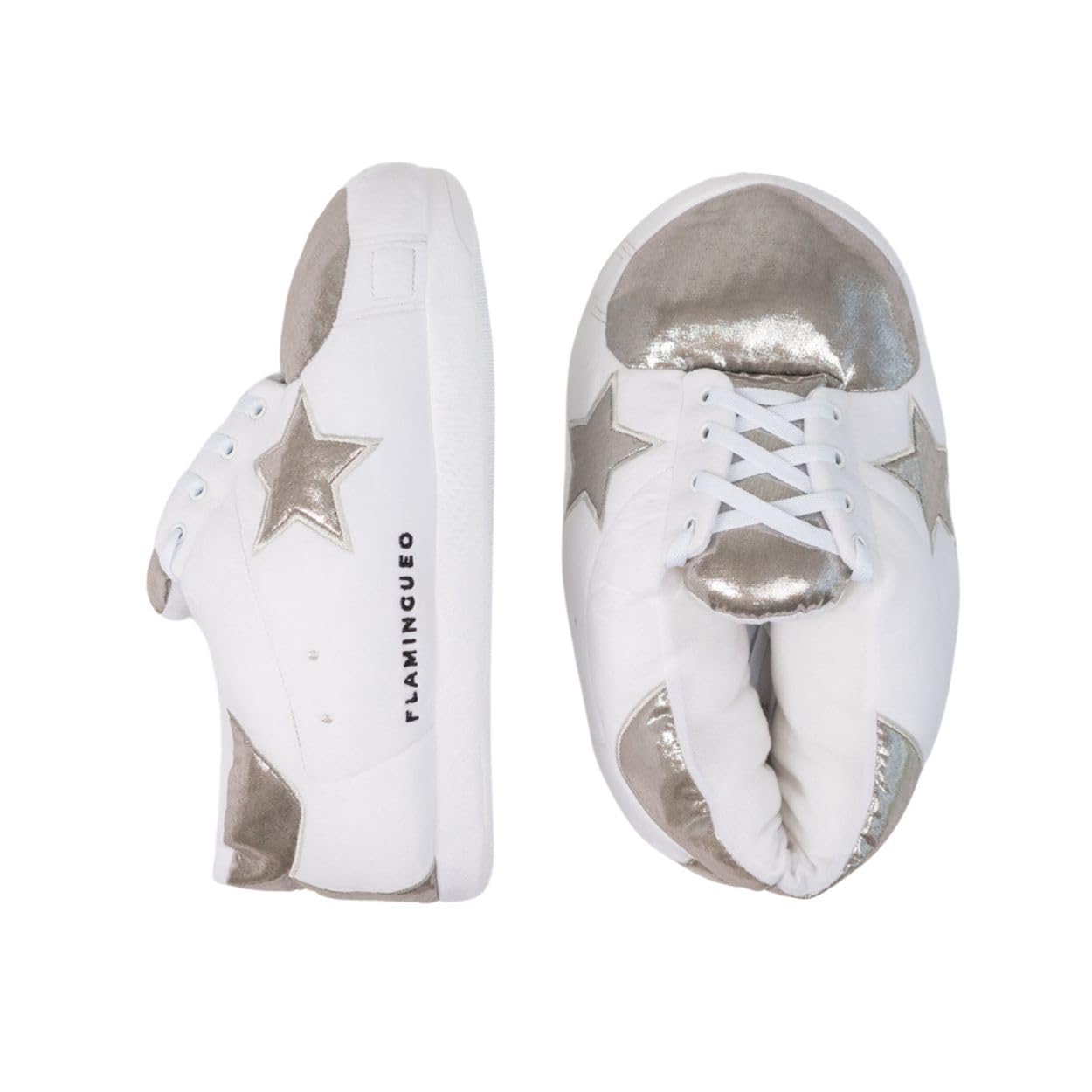 Flamingueo Chausson Sneakers - Chausson Homme, Pantoufle Femme Hiver, Chausson Drole, Unisex, Pantoufle Homme, Cadeau Original, Taille Unique