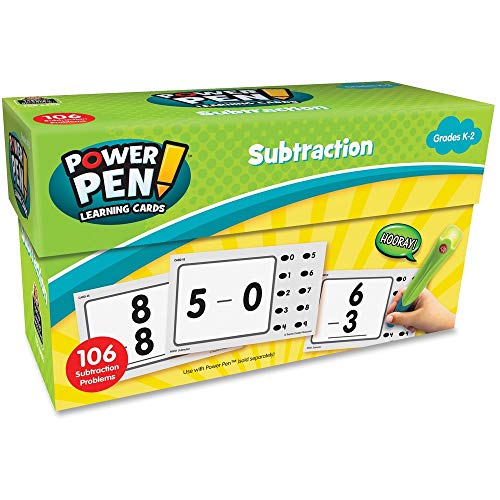Image of Teacher Created Resources Power Pen Learning Cards: Subtraction (6458)