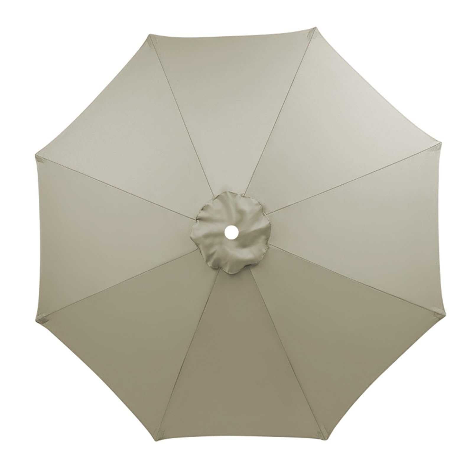 Sonnenschirm Ersatzbezug 3.5m/3.0m/2.8m/2.7m/2.5m/2.3m/2m 6/8 Streben, Sonnenschirm Stoff UV-Schutz 50 Windfest für Strand, Terrasse, Garten (350 cm 8 Streben, Taupe)