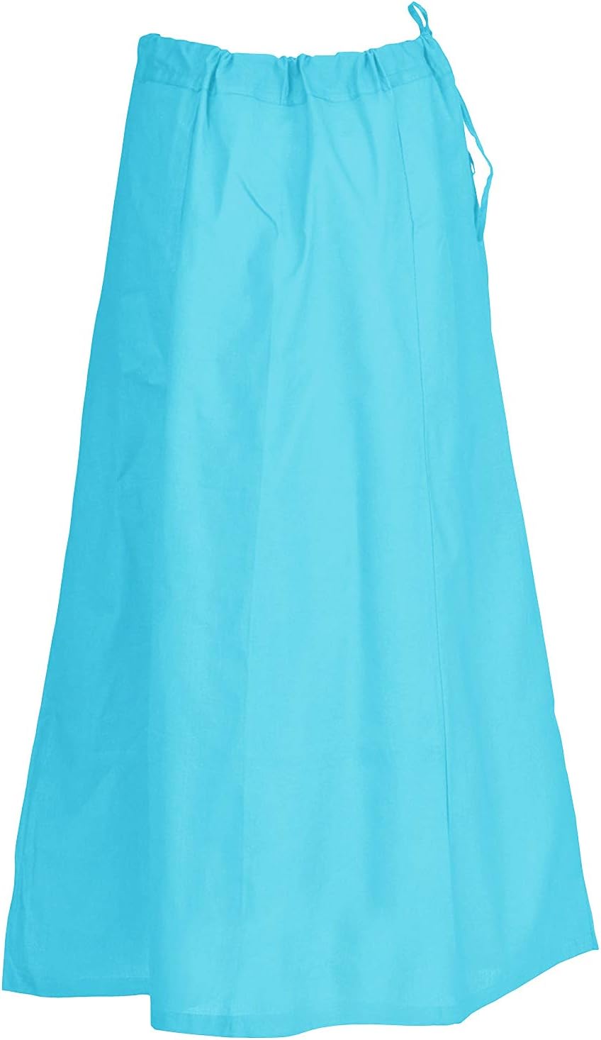 Indian Trendy Sari Petticoat Cotton Stitched Adjustable Waist Saree Underskirt Lining Skirt