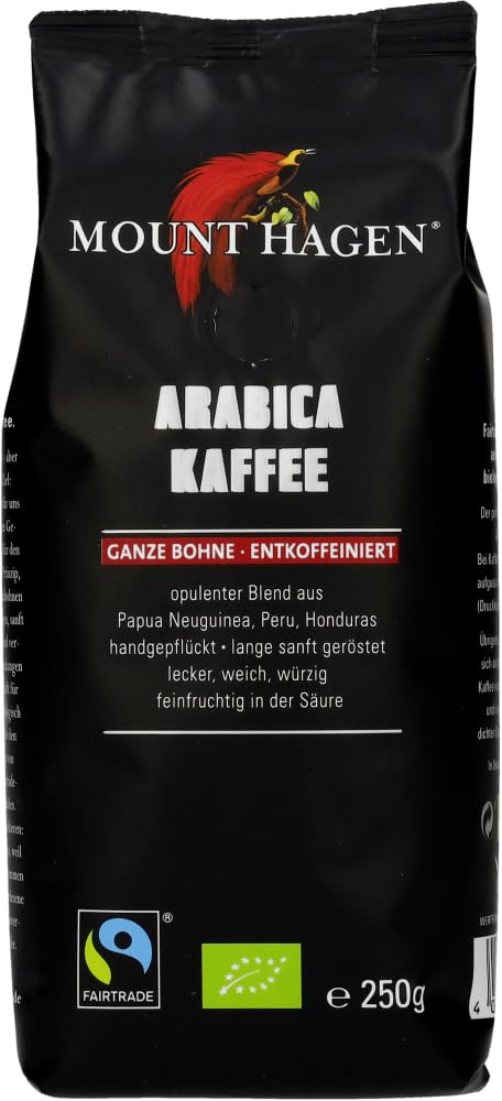 Röstkaffee g. Bohne, entkoffeiniert 6 x 250 g
