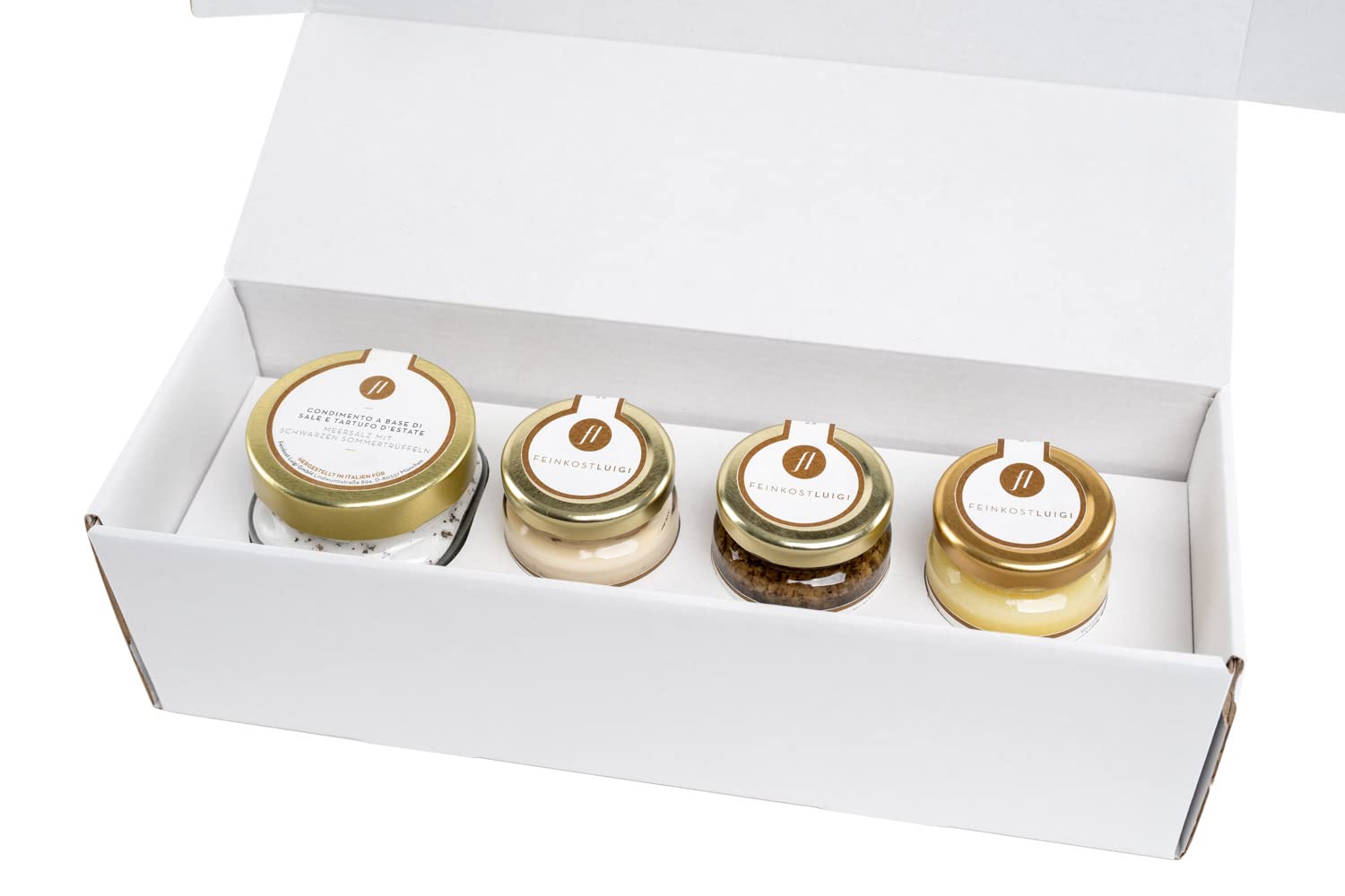 Feinkost Luigi - TRÜFFELBOX mit Trüffelsalz, Saucen mit schwarzen und weißen Trüffeln & Trüffelbutter