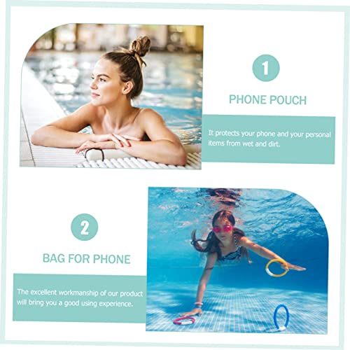 Hemobllo 2 Pçs Bolsa Para Celular Bolsa Externa Bolsa Transparente Bolsa Seca Para Celular Bolsa Sec