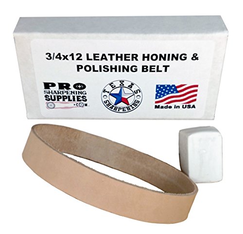 3/4”x12” Leather Honing & Polishing Belt - Strop Fits Ken Onion Work Sharp