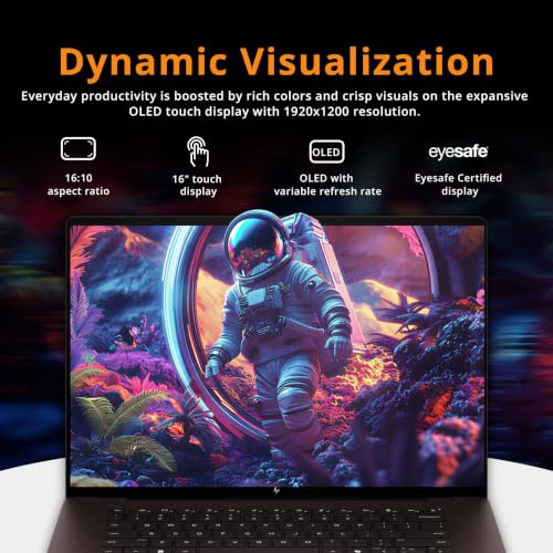 Image of HP OmniBook X 16 inch 2K OLED Touch Laptop, Snapdragon X Plus X1P-42-100, 16GB RAM, 5TB Storage (4TB SSD+1TB Docking Station), Adreno Graphics, Copilot+ PC, Backlit, Win 11 Home, Deep Espresso
