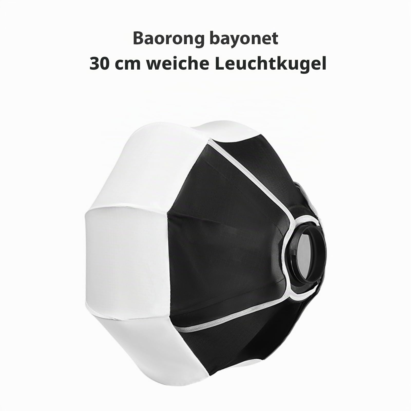 30 cm/11,8 Zoll Laternen-Softbox, sphärische, zusammenklappbare Softbox, schnelle Installation, Mini-Bowens-Halterung, Zubehör für Studiofotografie und Videobeleuchtung