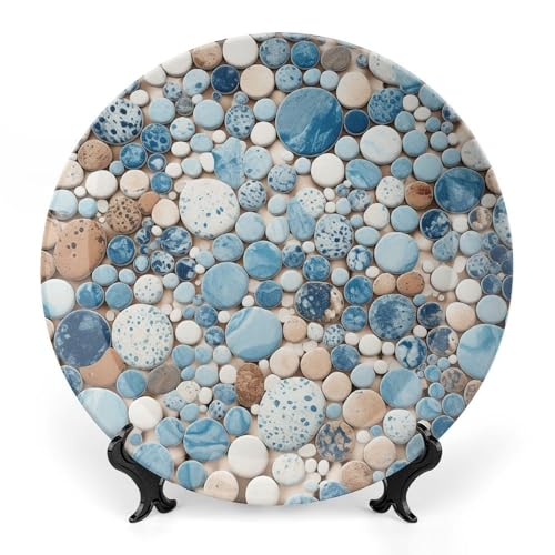 Plato decorativo estilo chino de porcelana bone china 7 pulgadas miniatura 1