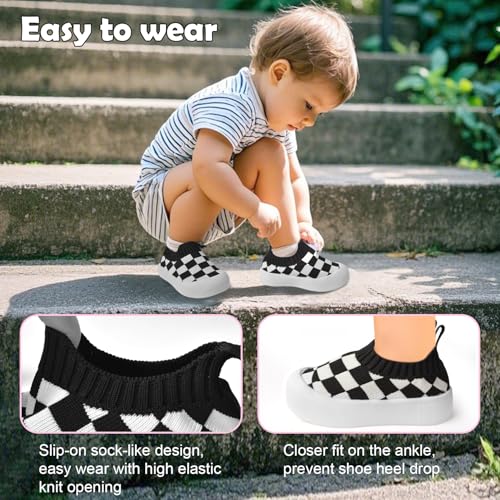 Toddler Shoes Baby Girl Boy Soft Breathable Mesh Wide Toe Box Lightweight Non-Slip Slip On First Walking Shoes2
