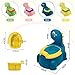 Potty Seat Baby Training Chair Boys Girls Toddler Dinosaur Comfortable children 1-5 years old Baby toilet Animal seat with lid back potty trainer (Blue)