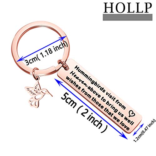 HOLLP Hummingbird Keychain Free Bird Jewelry Humming Bird Lover Keyring Gift for My Love Wishes Jewelry Hope Gift2