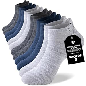 Niorasen Bambus Sneaker Socken Herren Damen 43-46 37-42, Atmungsaktive Sportsocken, Anti Geruch Laufsocken, Antibakterielle Kurze Sommer Knöchelsocken, Halbsocken, Bambussocken 6 Paar