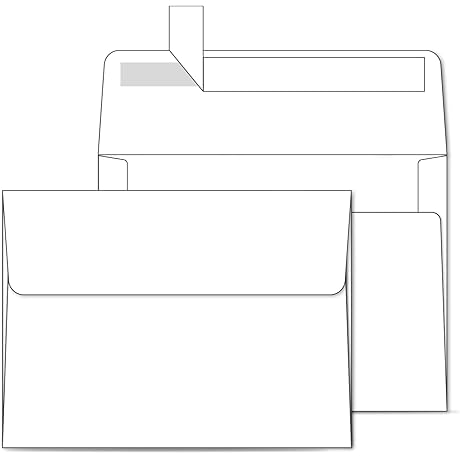 5x7 Vellum Envelopes 500-Pack: Ohuhu A7 Printable White Envelopes