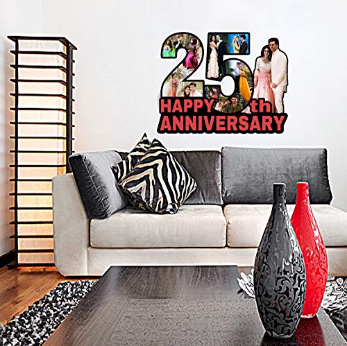Image of Shri Kant Art 25th Anniversary Photo Frame Collage | Personalized Wedding Anniversary | Romantic Couple Memory Frame | Decorative Wall Art