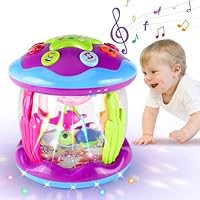 Untimaty Baby Toys - Ocean Rotating Musical Sensory Toys for 6 to 18 Months, Perfect for Tummy Time and 1st Birthday Gifts for Girls