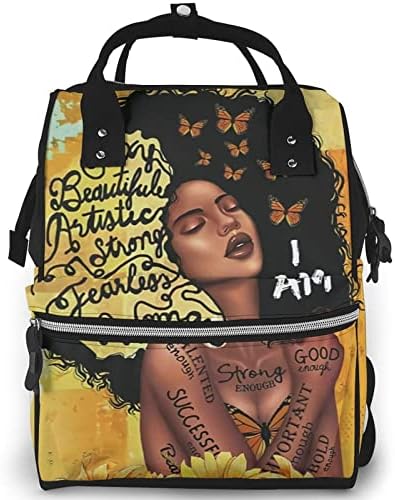 GALIRVC African American Women Laptop Backpack Casual Business Teacher Backpack Nurse Daypack for Student/Girl/Doctor/Travel