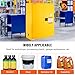VEVOR Flammable Safety Cabinet 43.1 x 18.1 x 50.1, Cold-Rolled Steel Flammable Liquid Storage Cabinet 34 Gal with 2 Adjustable Shelves/2 Manual Closing Doors for Industrial Use, Yellow