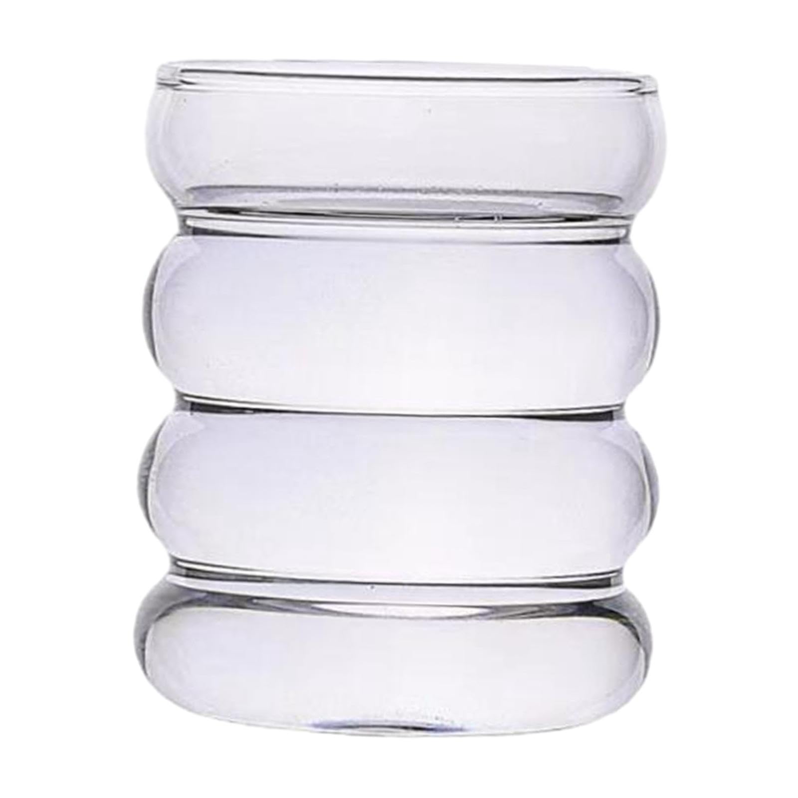 Vasos De Vidrio Acanalados 6 Pack 350Ml | vidrio resistente, diseño acanalado, apto para bebidas, pack de 6