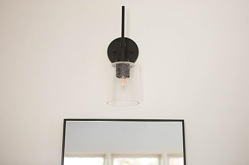 Miniatura 6 de HomePlace 628511BN-449 Greyson - Aplique de pared, 1 luz, 100 vatios, níquel cepillado