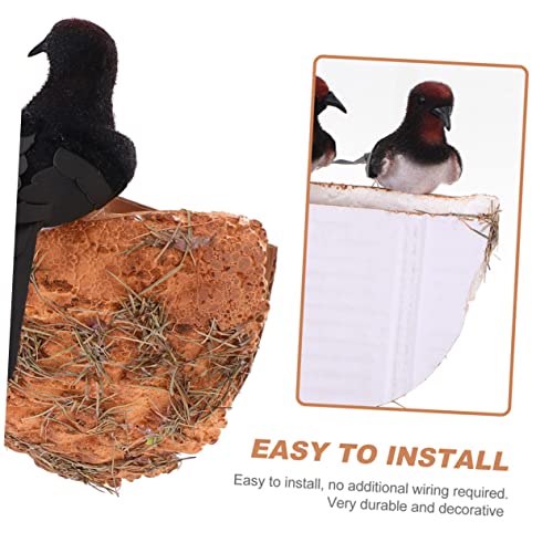 Nids d'oiseaux décoratifs simulation nid hirondelle 6pcs - 12
