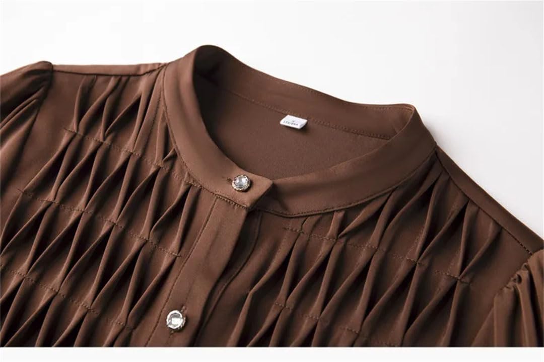 Blusa de manga larga para mujer, elegante, formal, para oficina, trabajo