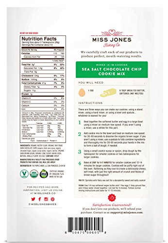 Miss Jones Baking Organic Cookie Mix, Non-Gmo, Vegan-Friendly, Packed With Morsels: Sea Salt Chocolate Chip thumb #8