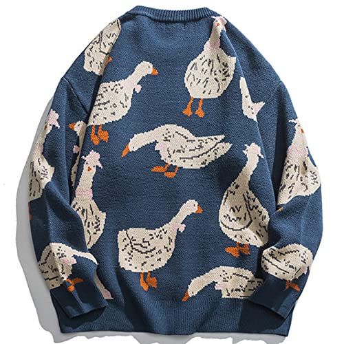 Aelfric Eden Goose Printed Sweater Crewneck Pullover Sweater Long Sleeve Casual Oversized Tops2