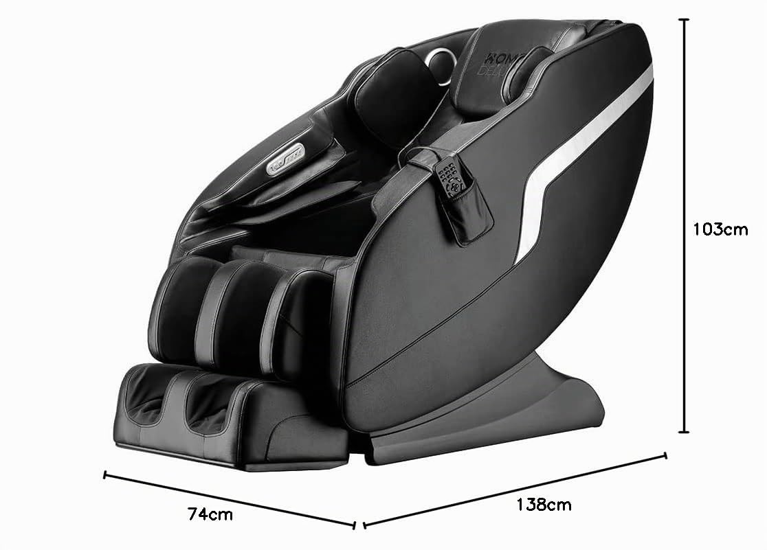 Home Deluxe - Massagesessel Kelso Schwarz - inkl. Zero Gravity Funktion, Bluetooth und Heizung I Massagestuhl Relaxsessel mit Wärmefunktion